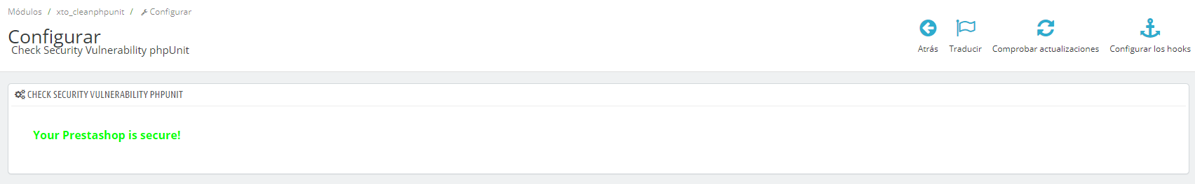 Limpieza vulnerabilidad phpUnit - Pretashop