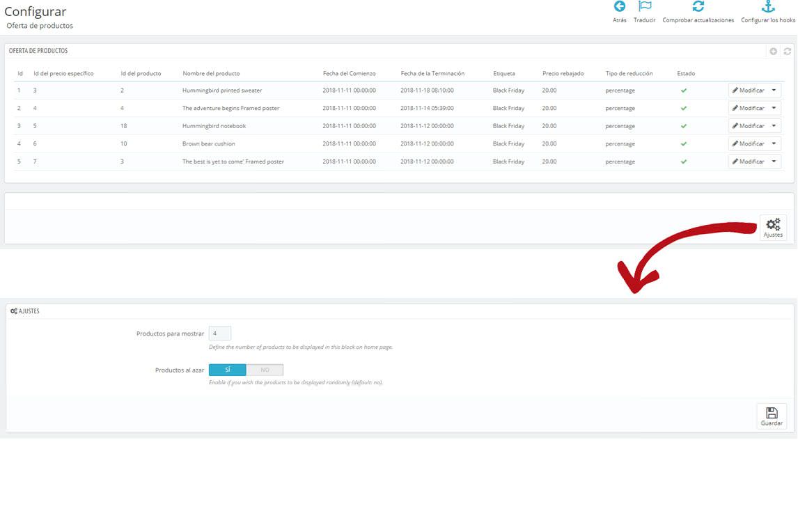 Configuración precios especiales para productos Prestashop